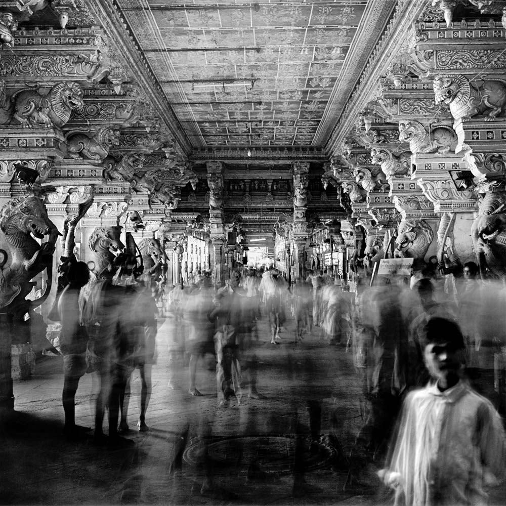 In the entry hall of the sri Meenakshi Temple, Madurai, Tamil Nadu.